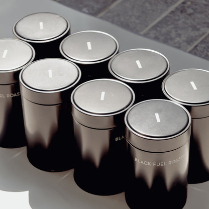 Set of black tins Black Fuel coffee