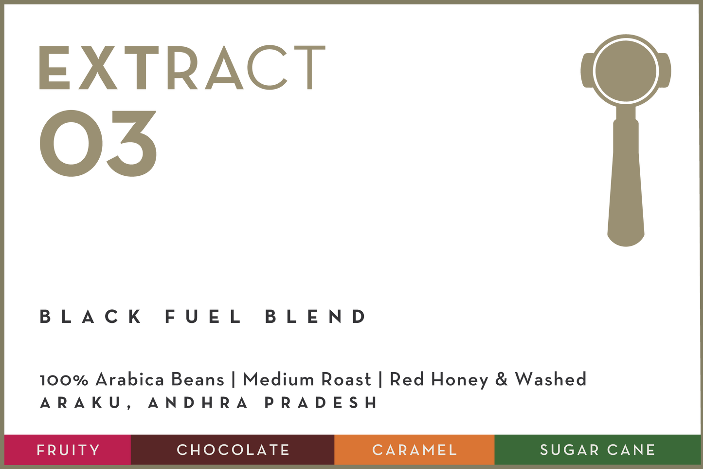 Black Fuel espresso blend honey and washed processed coffee beans"