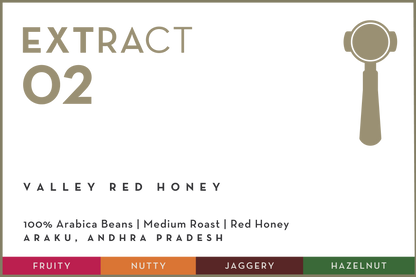 Valley Red Honey Extract espresso beans close-up from Araku Valley, flavour notes